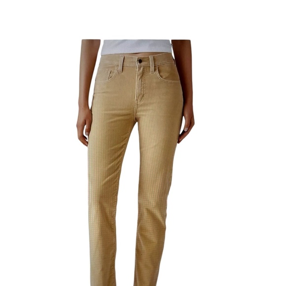 Calvin Klein High Tan Khaki Rise Slim Fit Pants Jeans Tan Size: 28 - Picture 1 of 7